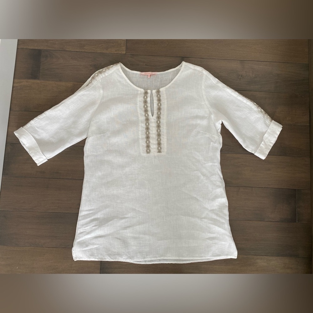 LA FEE Maraboute linen top/ tunic, size 42 ⭐️ Host Pick ⭐️ - Picture 5 of 8